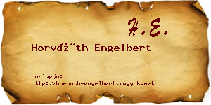 Horváth Engelbert névjegykártya